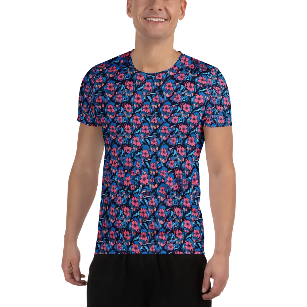 Neon Nightgarden on Men's Athletic T-Shirt — Front
