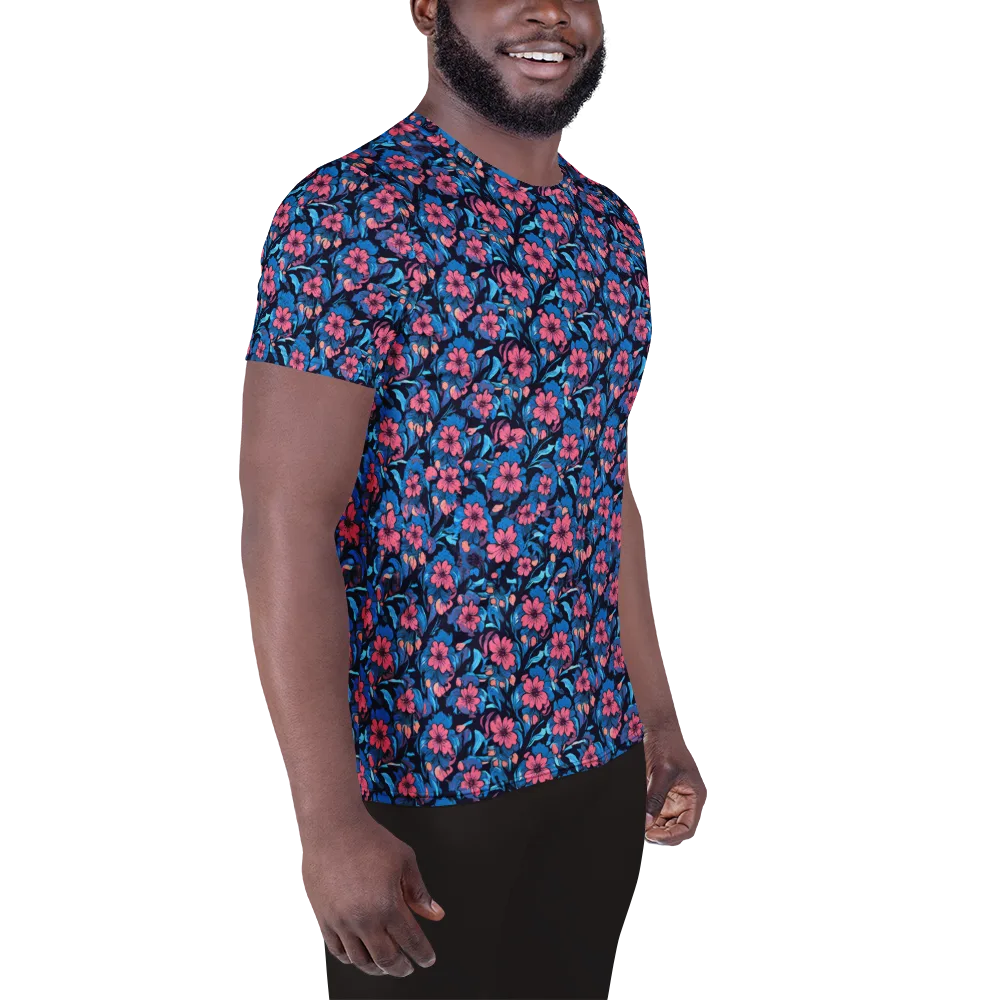 Neon Nightgarden on Men's Athletic T-Shirt — Right