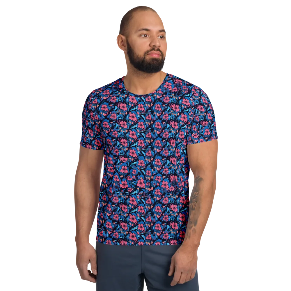 Neon Nightgarden on Men's Athletic T-Shirt — Front