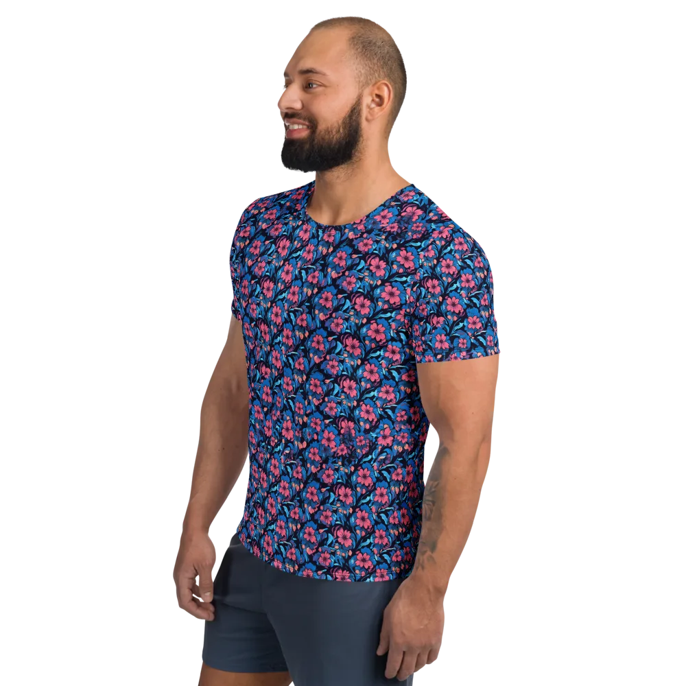 Neon Nightgarden on Men's Athletic T-Shirt — Left