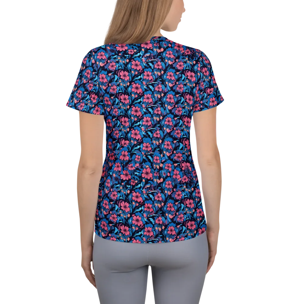 Neon Nightgarden on Women's Athletic T-Shirt — Back