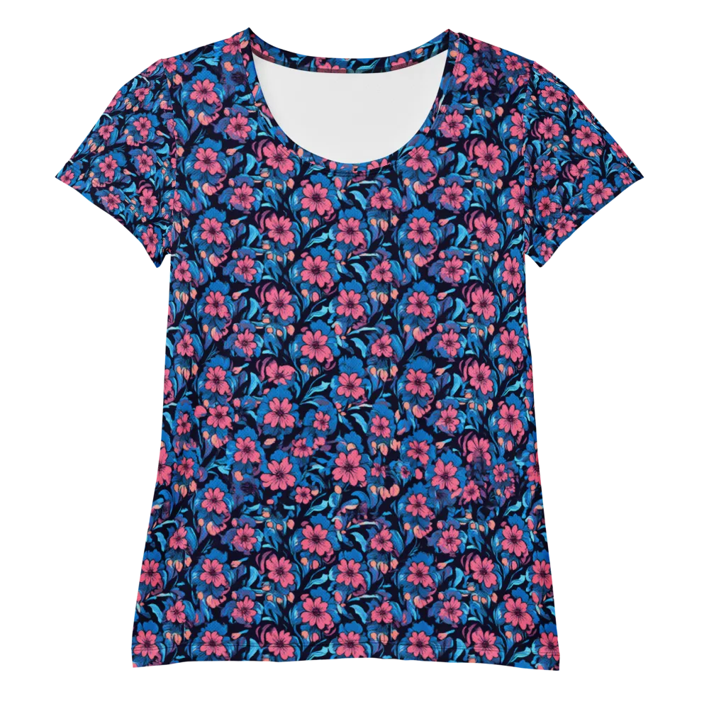 Neon Nightgarden on Women's Athletic T-Shirt — Front