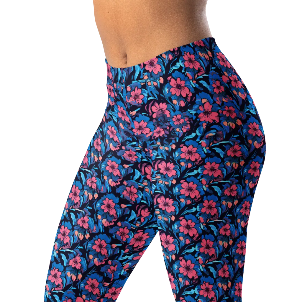 Neon Nightgarden on Leggings — Left Front