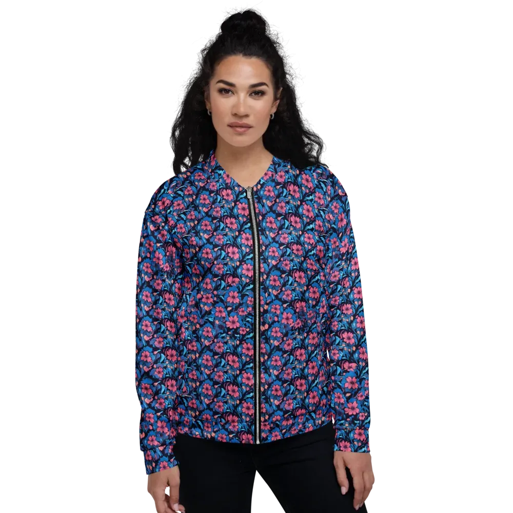 Neon Nightgarden on Bomber Jacket — Front
