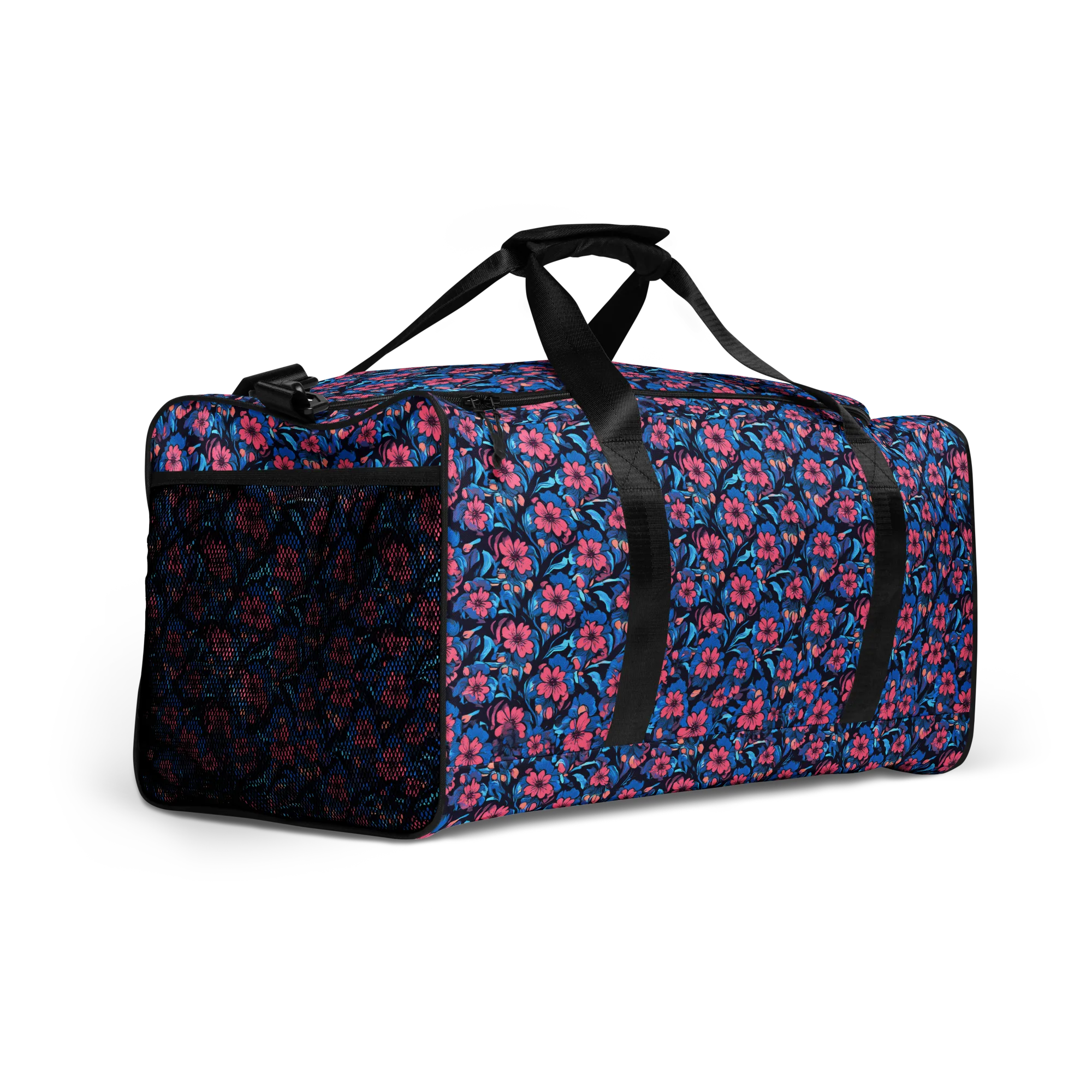 Neon Nightgarden on Duffle Bag — Right Front