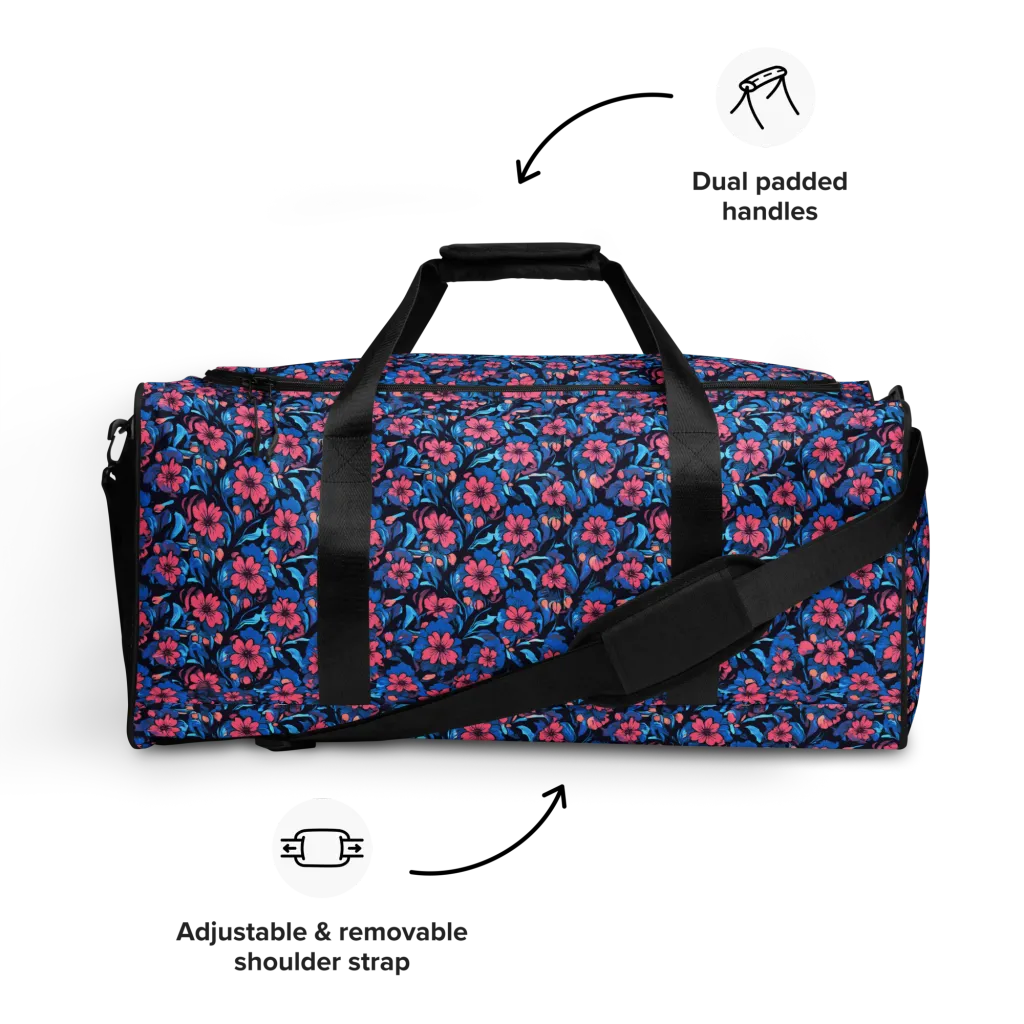 Neon Nightgarden on Duffle Bag — Front