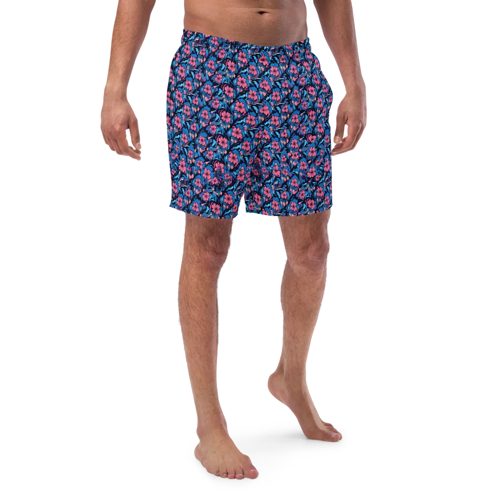 Neon Nightgarden on Swim Trunks — Front