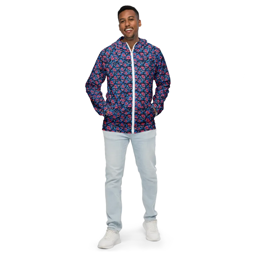 Neon Nightgarden on Men's Windbreaker — Front