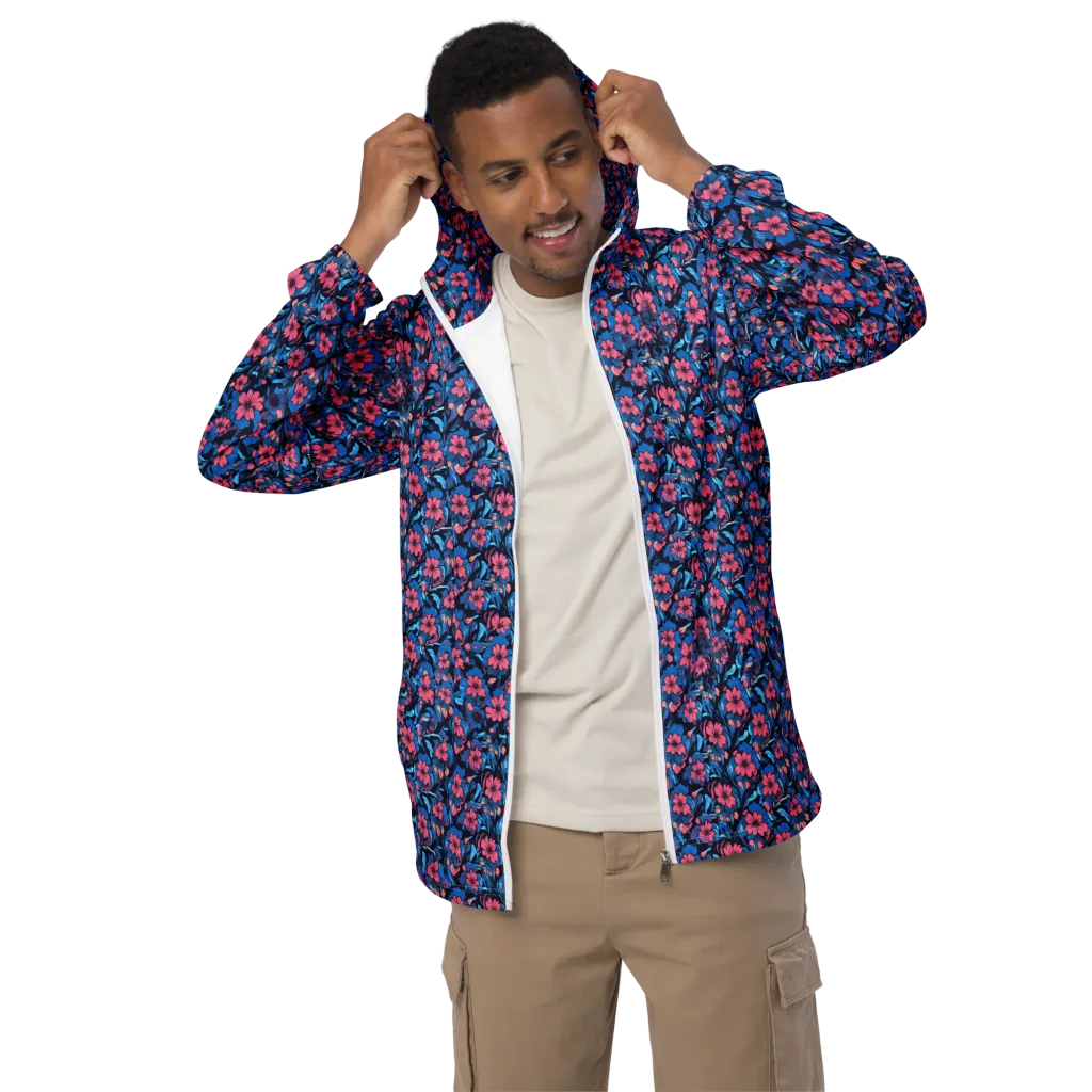 Neon Nightgarden on Men's Windbreaker — Front