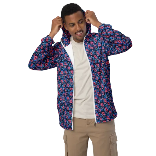 Neon Nightgarden on a Men's Windbreaker