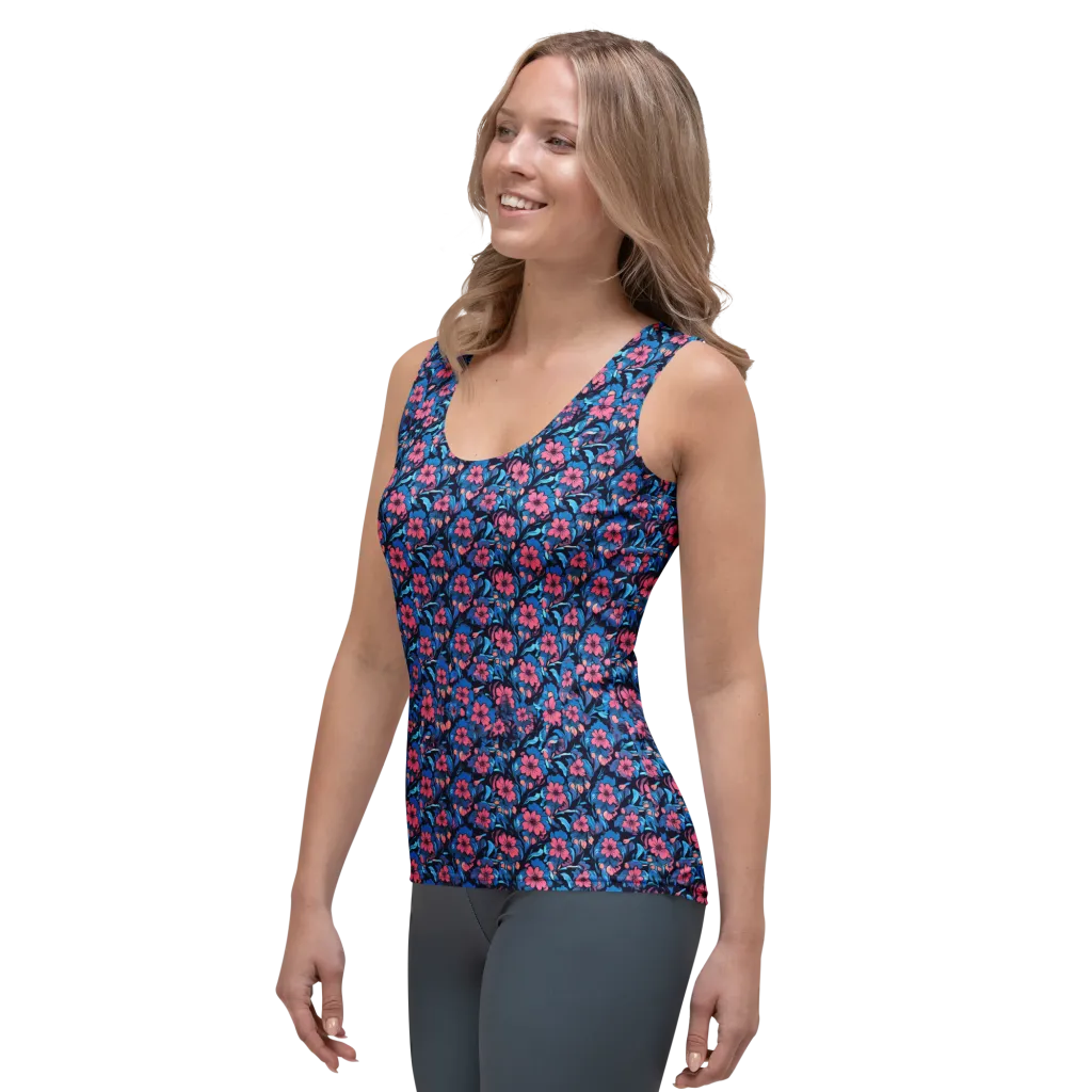 Neon Nightgarden on Women's Tank Top — Left Front