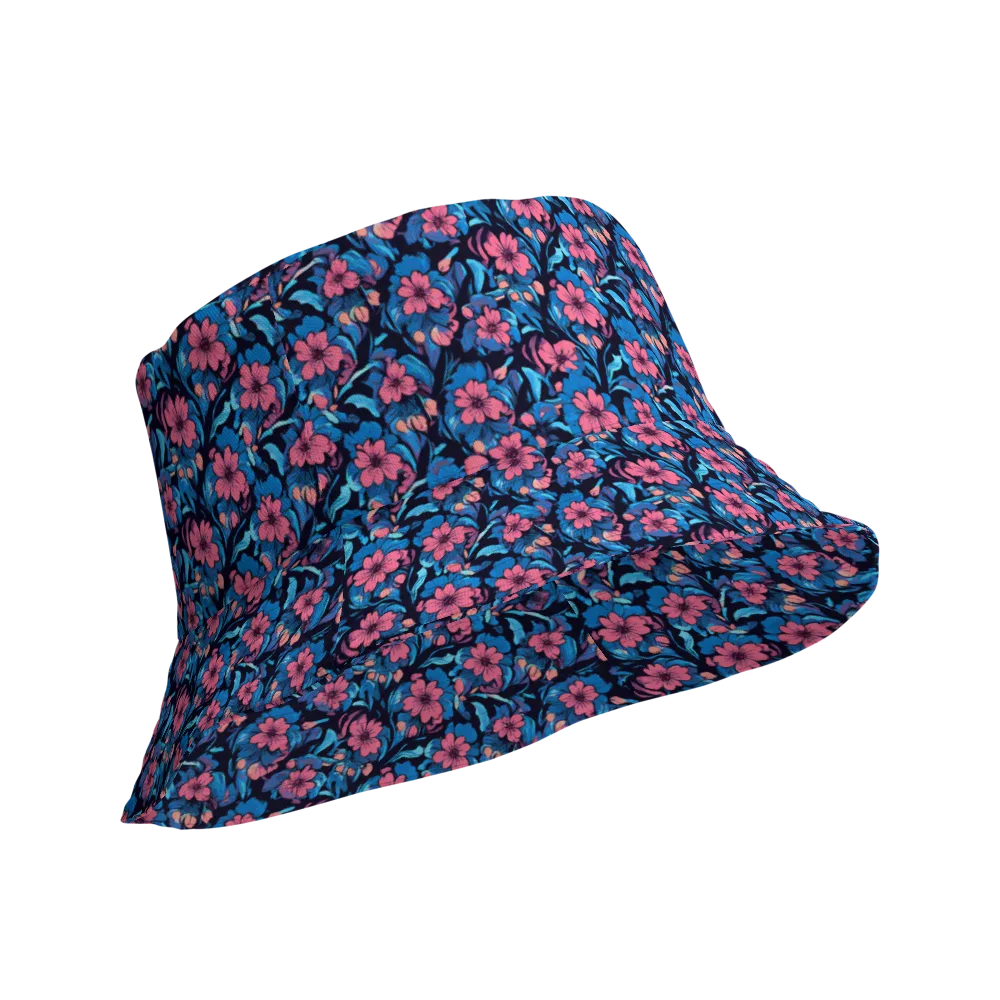 Neon Nightgarden on Reversible Bucket Hat — Product details Outside