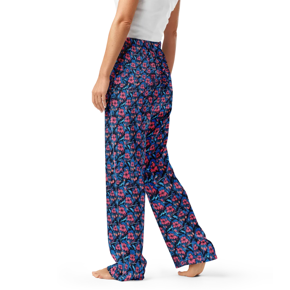 Neon Nightgarden on Women's Pajama Pants — Left