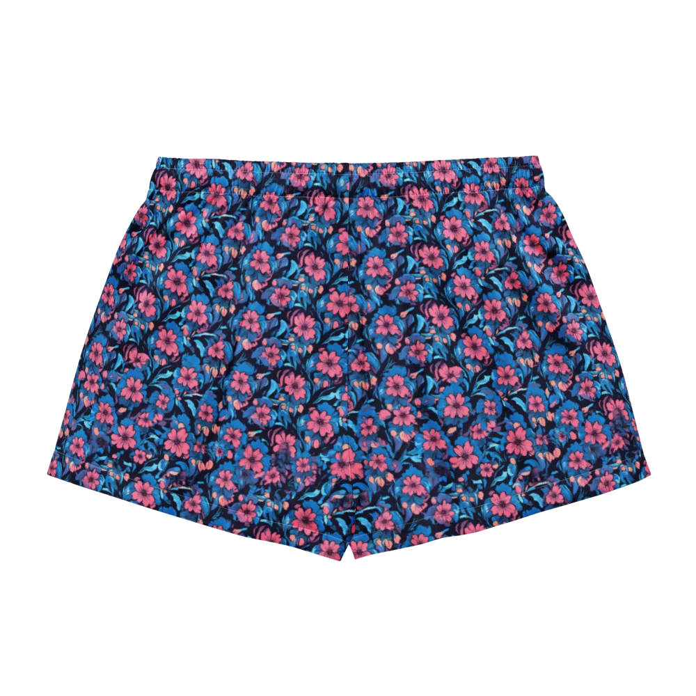 Neon Nightgarden on Women's Pajama Shorts — Back