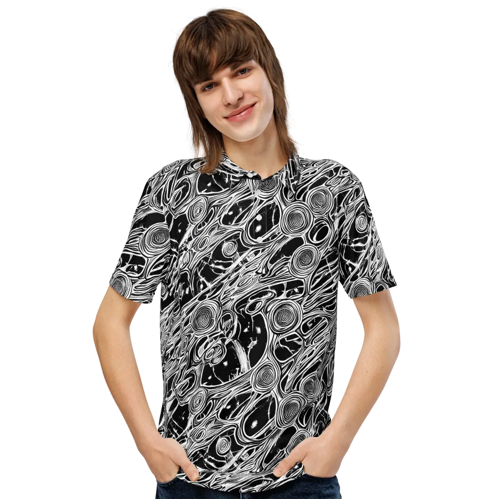 Inkwood Spiral on Men's Slim Fit Polo Shirt — Front
