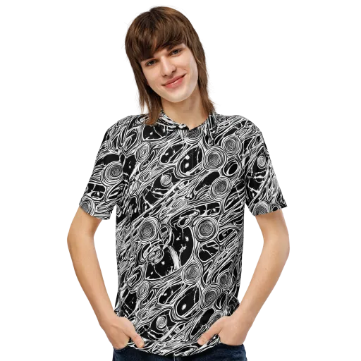 Inkwood Spiral on a Men's Slim Fit Polo Shirt