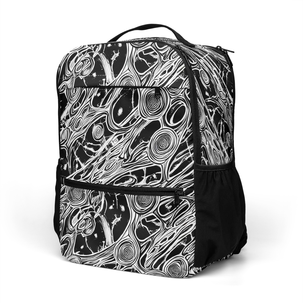 Inkwood Spiral on Utility Backpack — Left Front