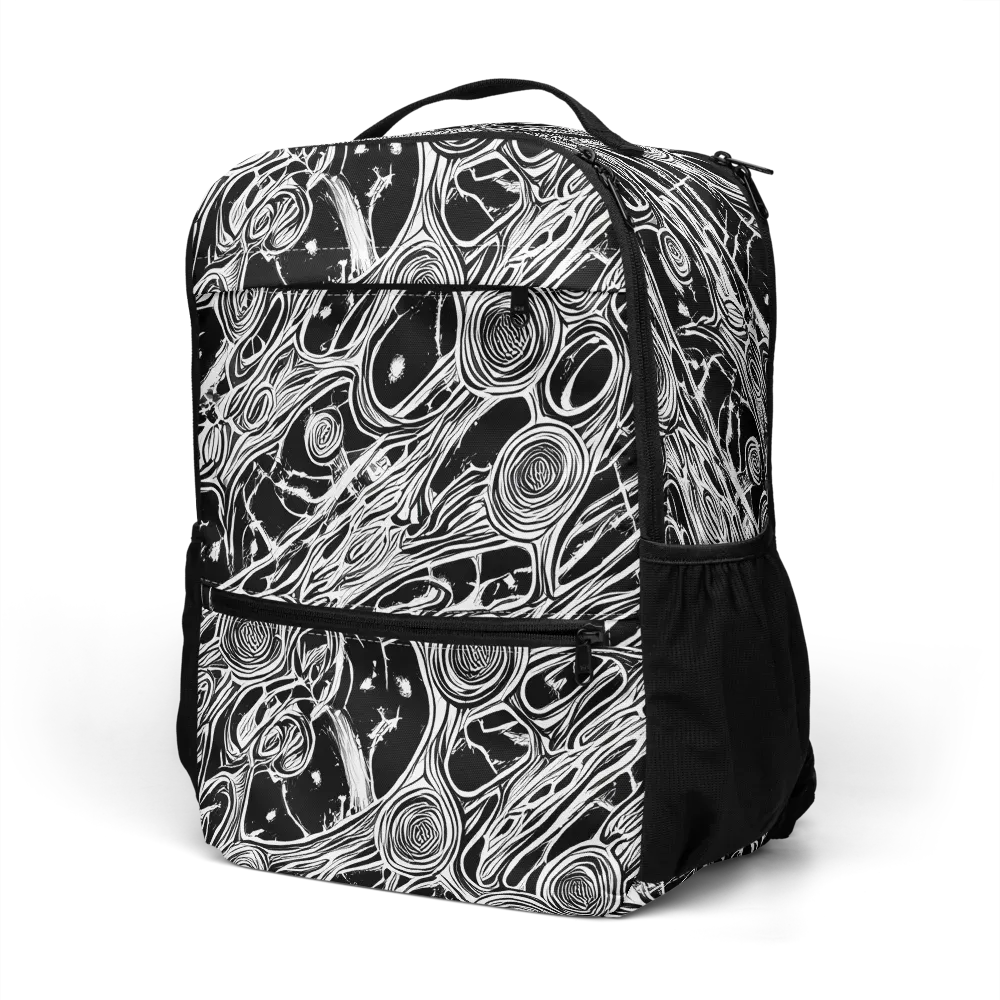 Inkwood Spiral on Utility Backpack — Left Front