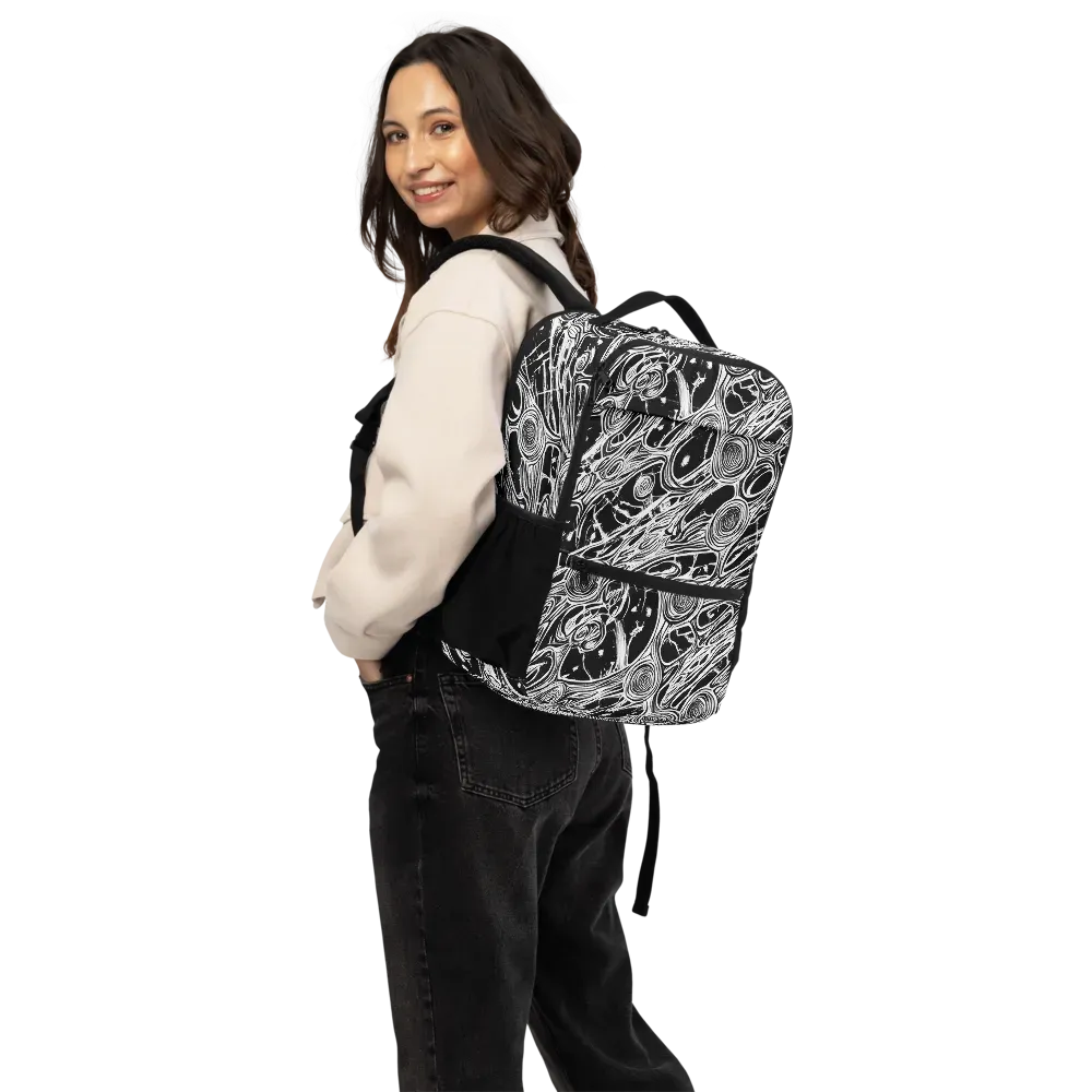Inkwood Spiral on Utility Backpack — Back