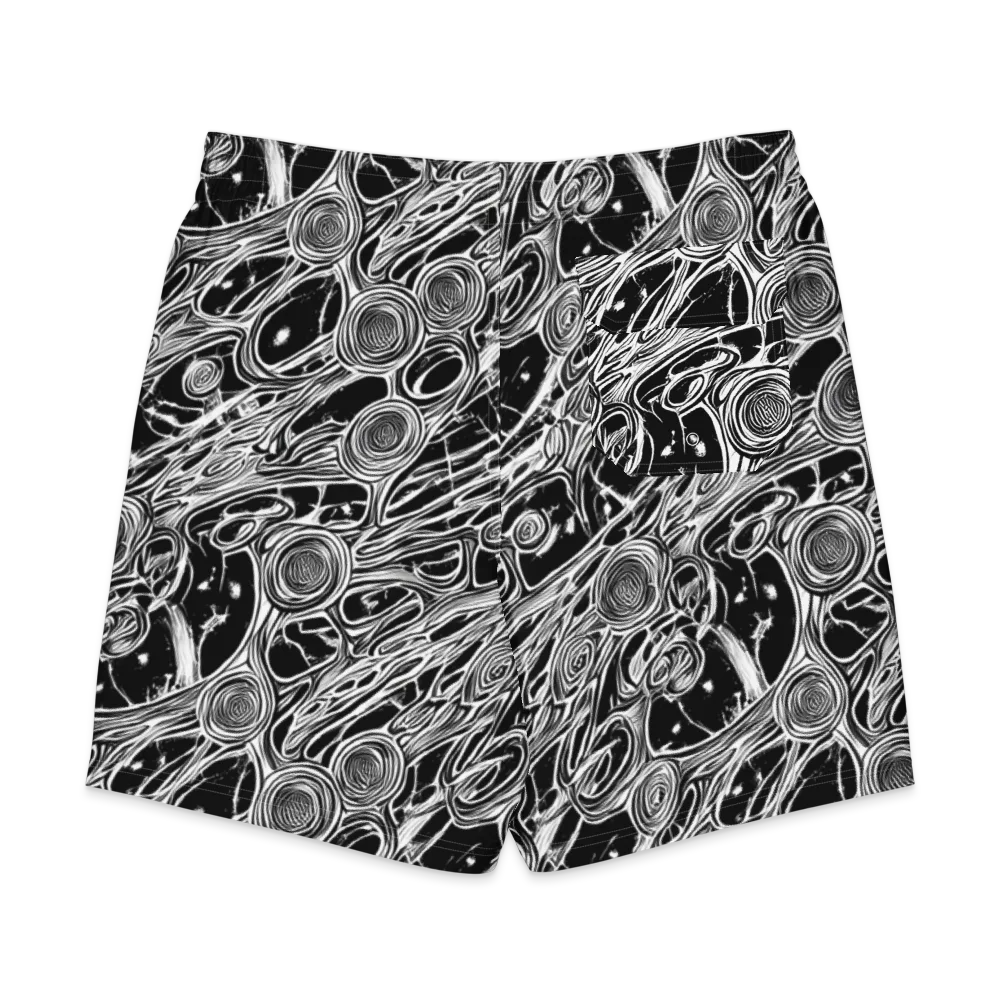 Inkwood Spiral on Men's Board Shorts — Back