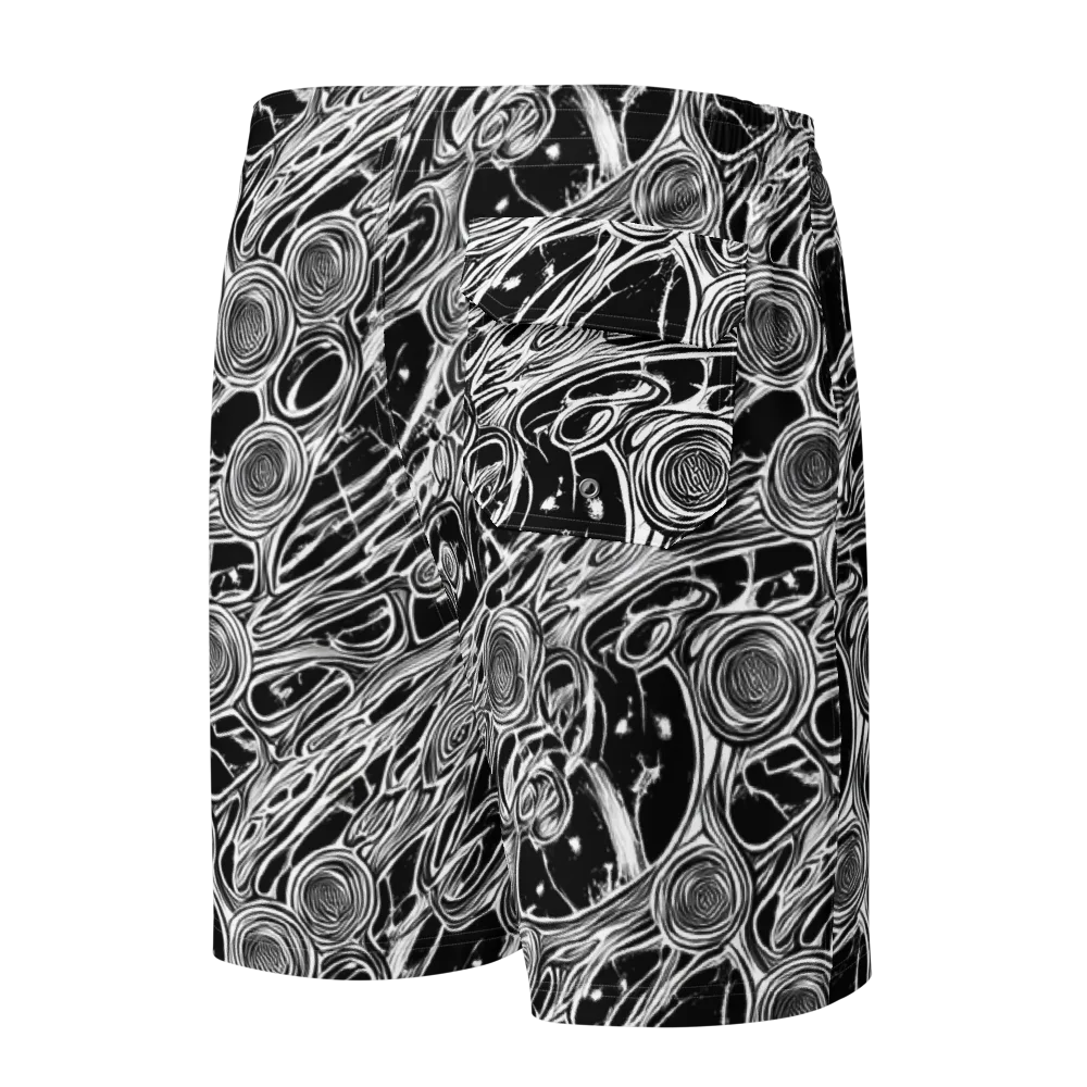 Inkwood Spiral on Men's Board Shorts — Back