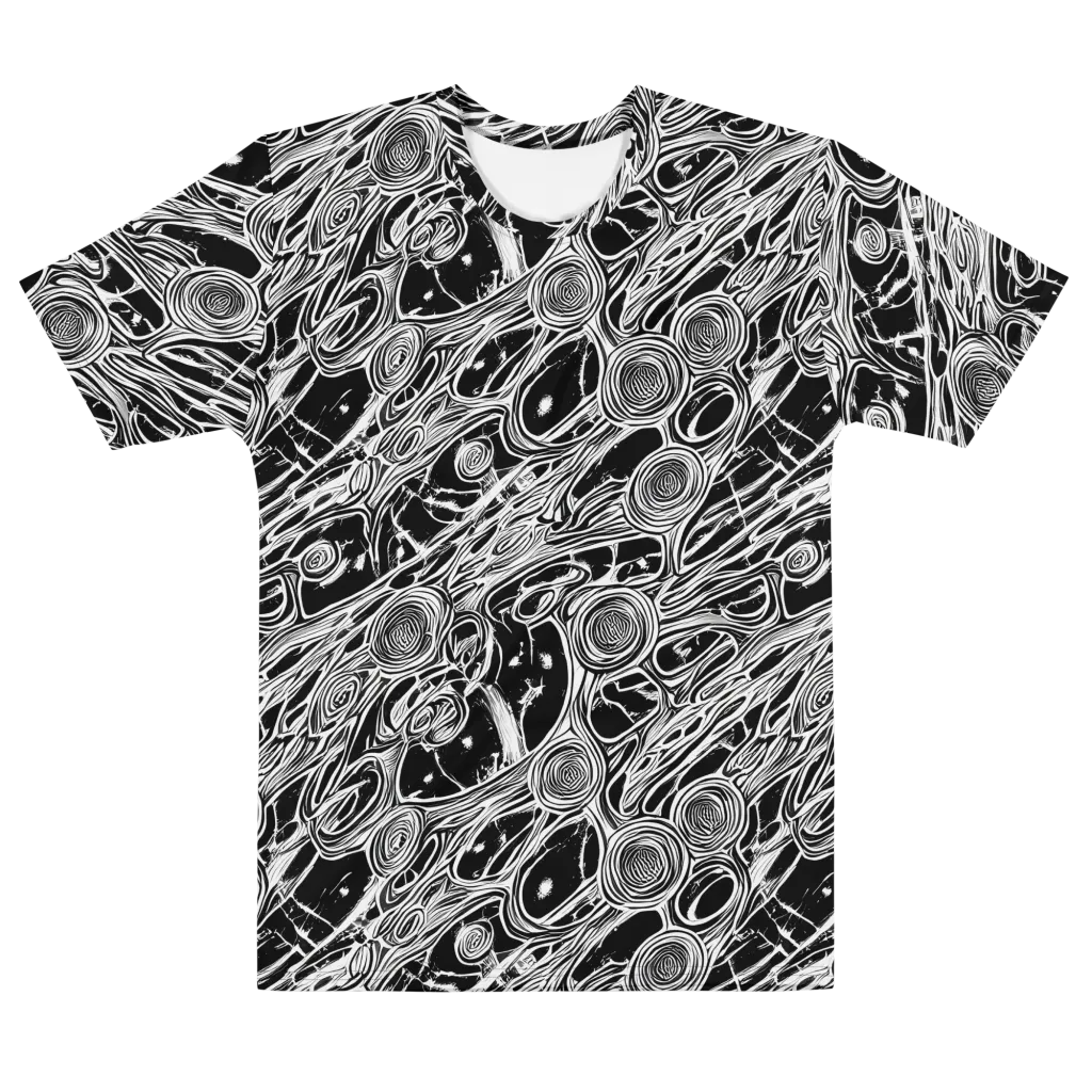 Inkwood Spiral on Men's Cotton Crew Neck T-Shirt — Front