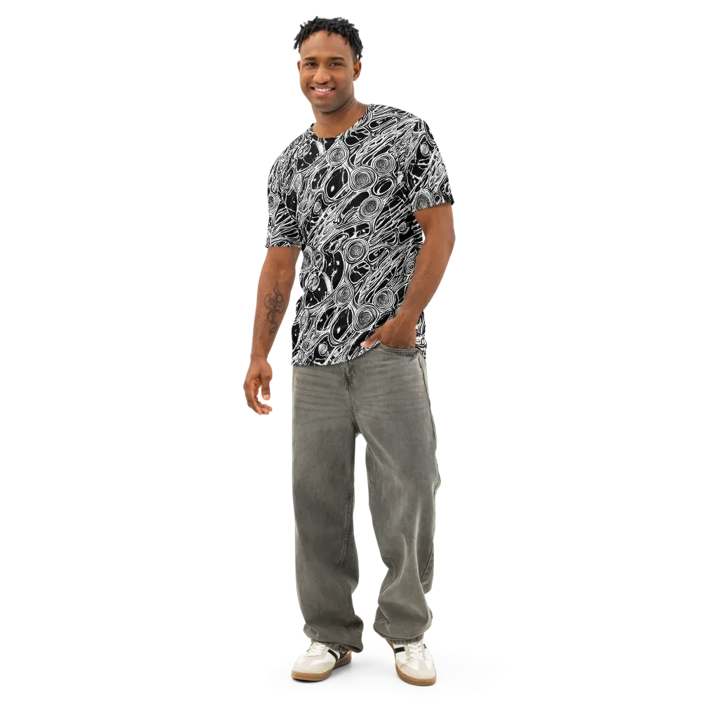 Inkwood Spiral on Men's Cotton Crew Neck T-Shirt — Front