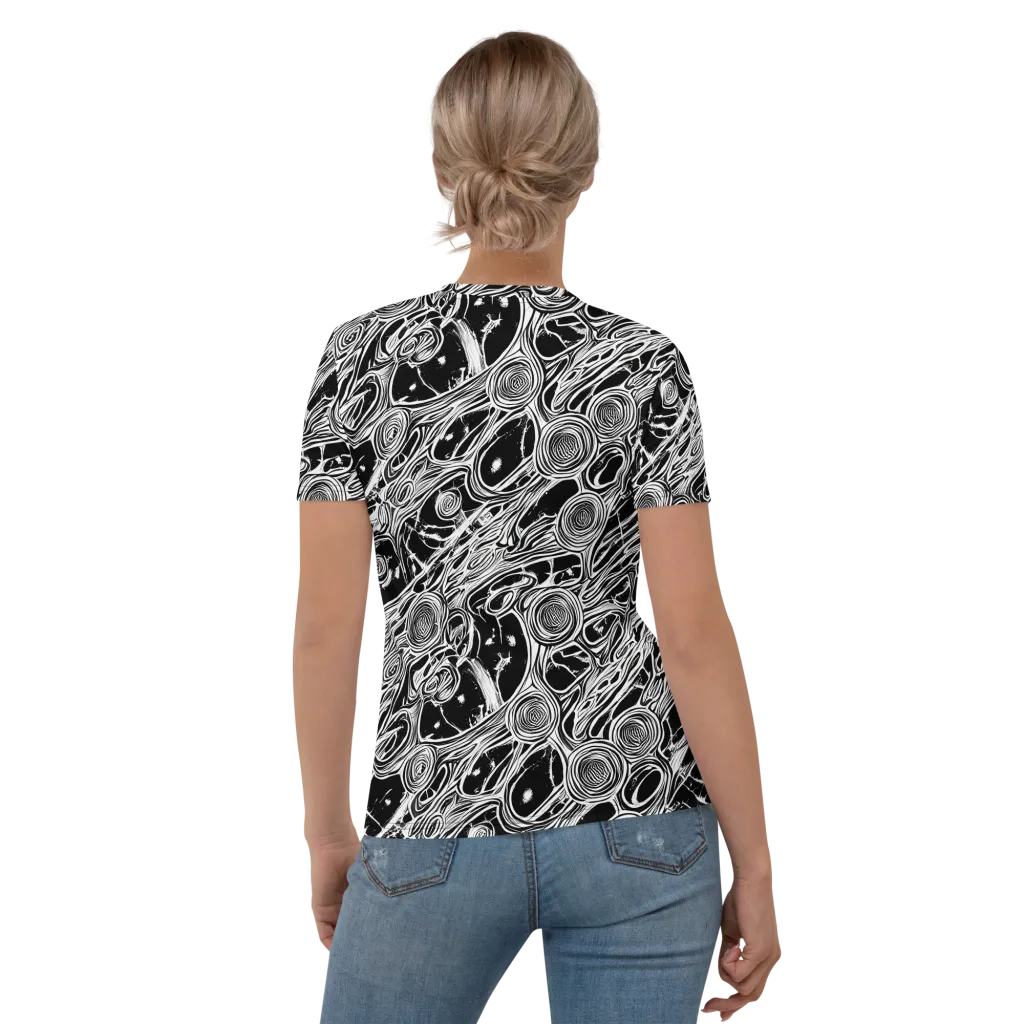 Inkwood Spiral on Women's Crew Neck T-Shirt — Back