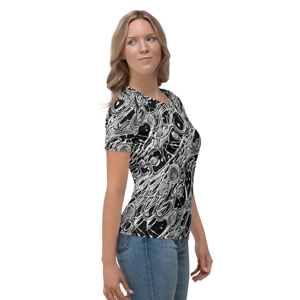 Inkwood Spiral on Women's Crew Neck T-Shirt — Right