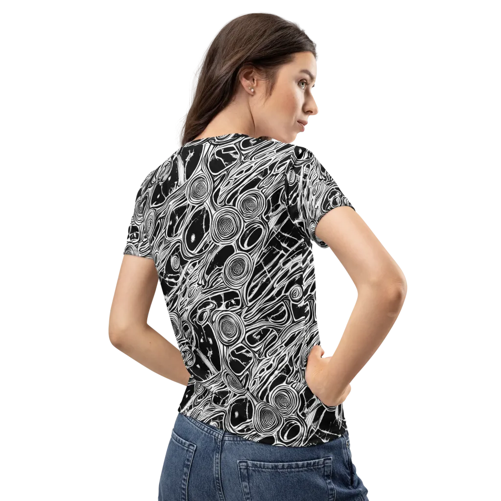 Inkwood Spiral on Women's Crew Neck T-Shirt — Back