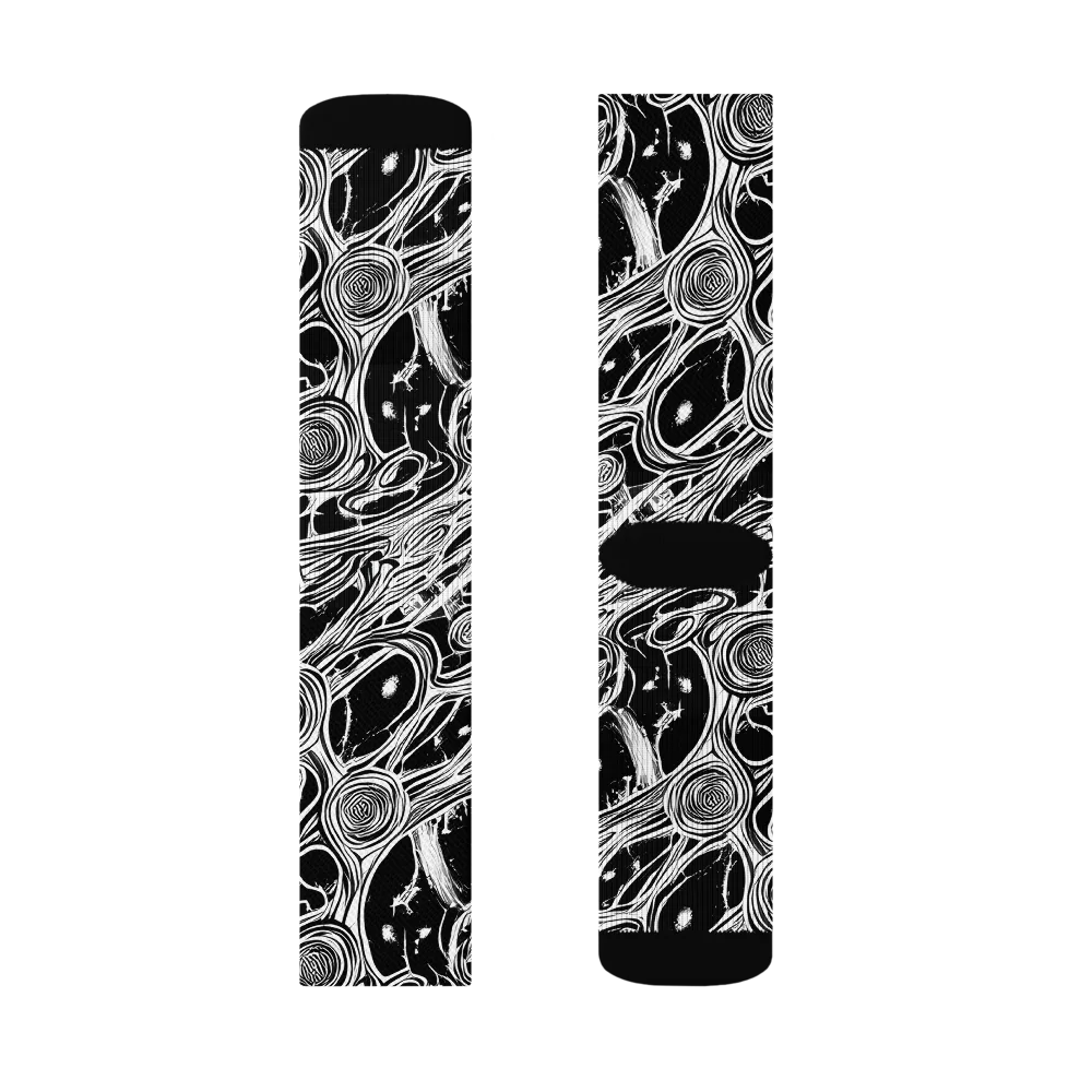 Inkwood Spiral on Socks — Right Sock