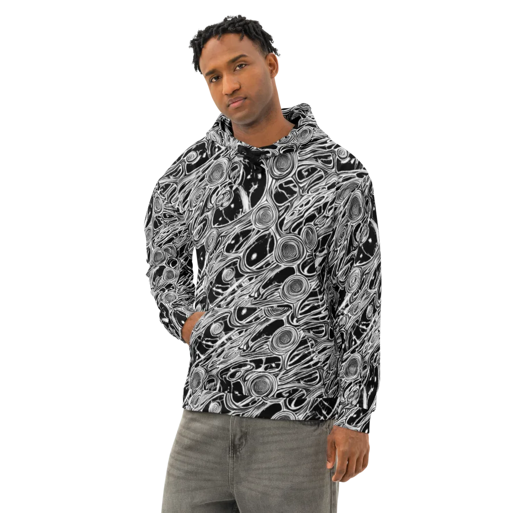 Inkwood Spiral on Cotton Hoodie — Left Front