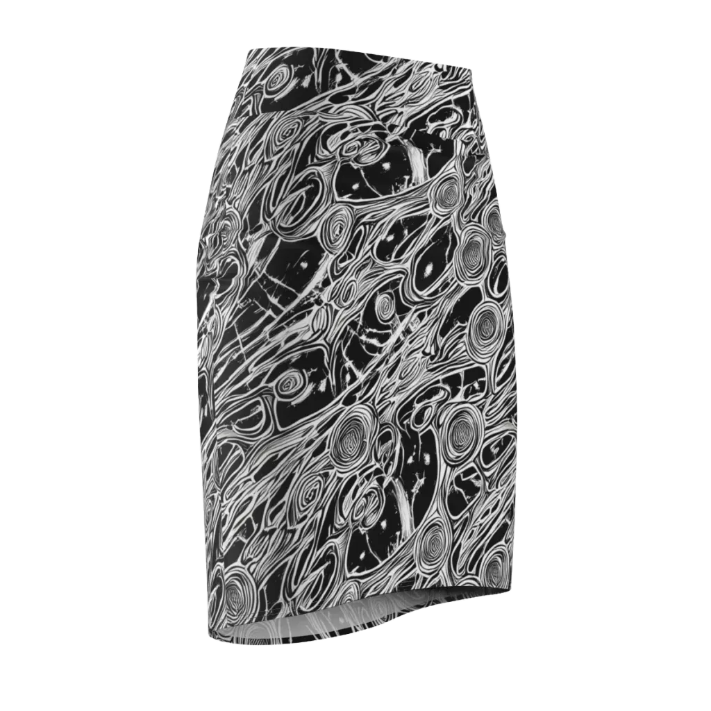 Inkwood Spiral on Pencil Skirt — Front Side