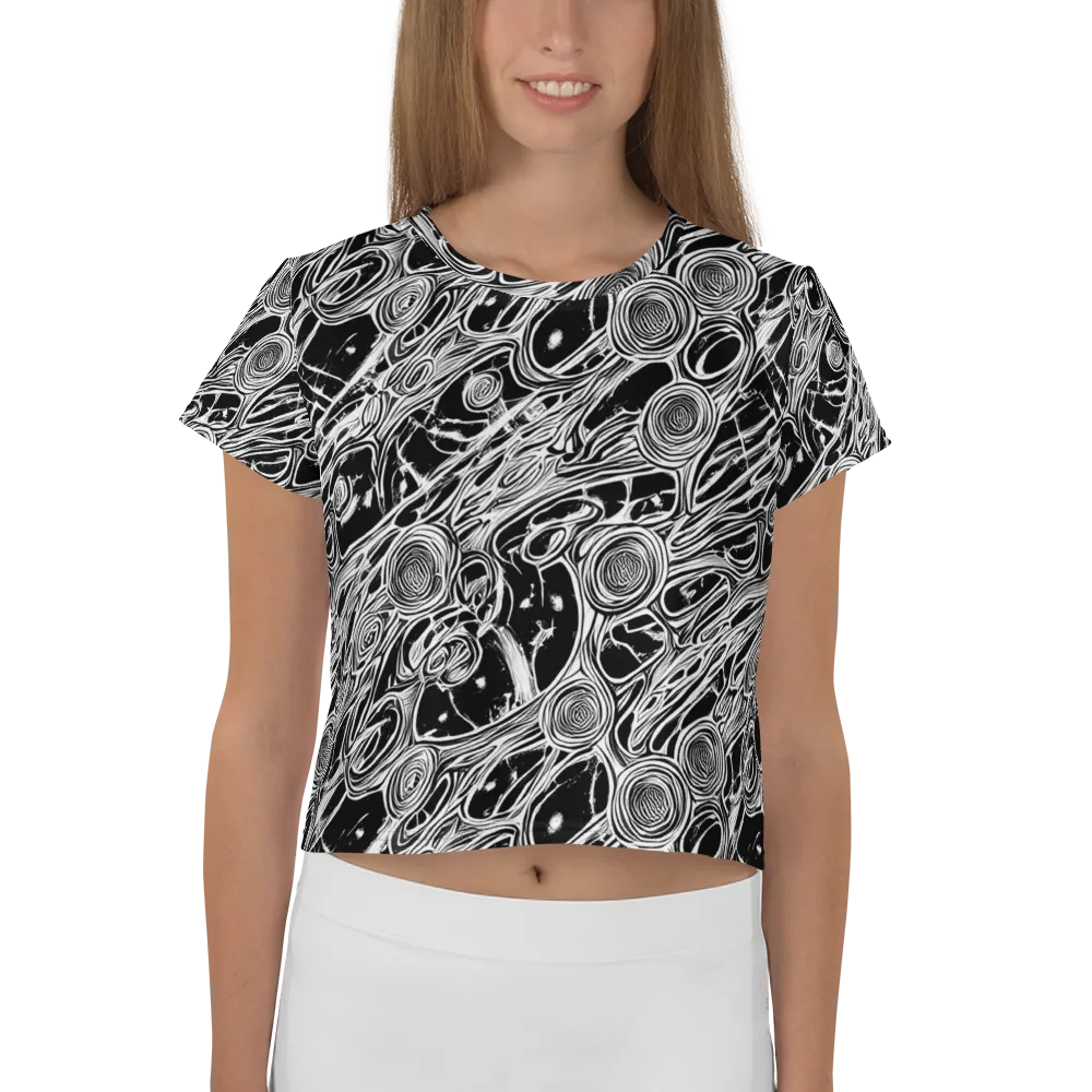 Inkwood Spiral on Crop Tee — Front