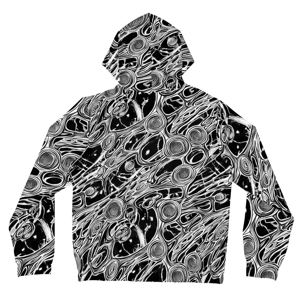 Inkwood Spiral on Women's Full-Zip Hoodie — Back