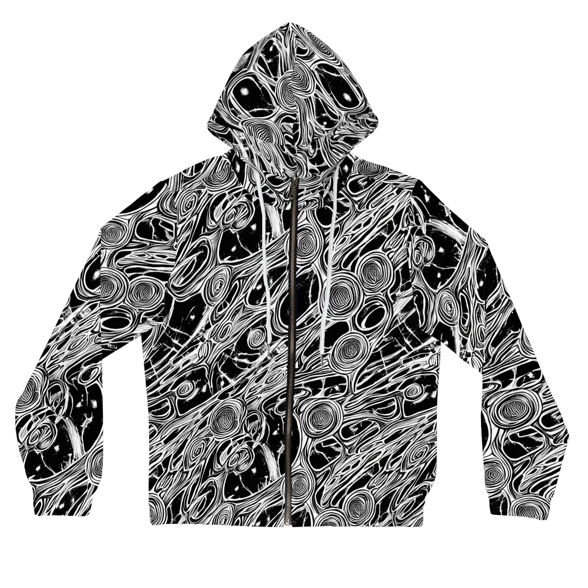 Inkwood Spiral on Women's Full-Zip Hoodie — Front