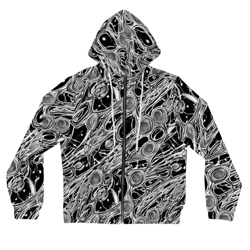 Inkwood Spiral on a Women's Full-Zip Hoodie