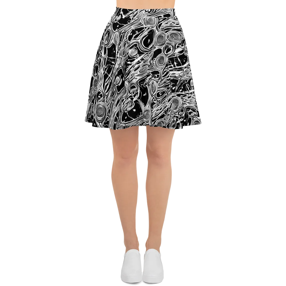 Inkwood Spiral on Skater Skirt — Front