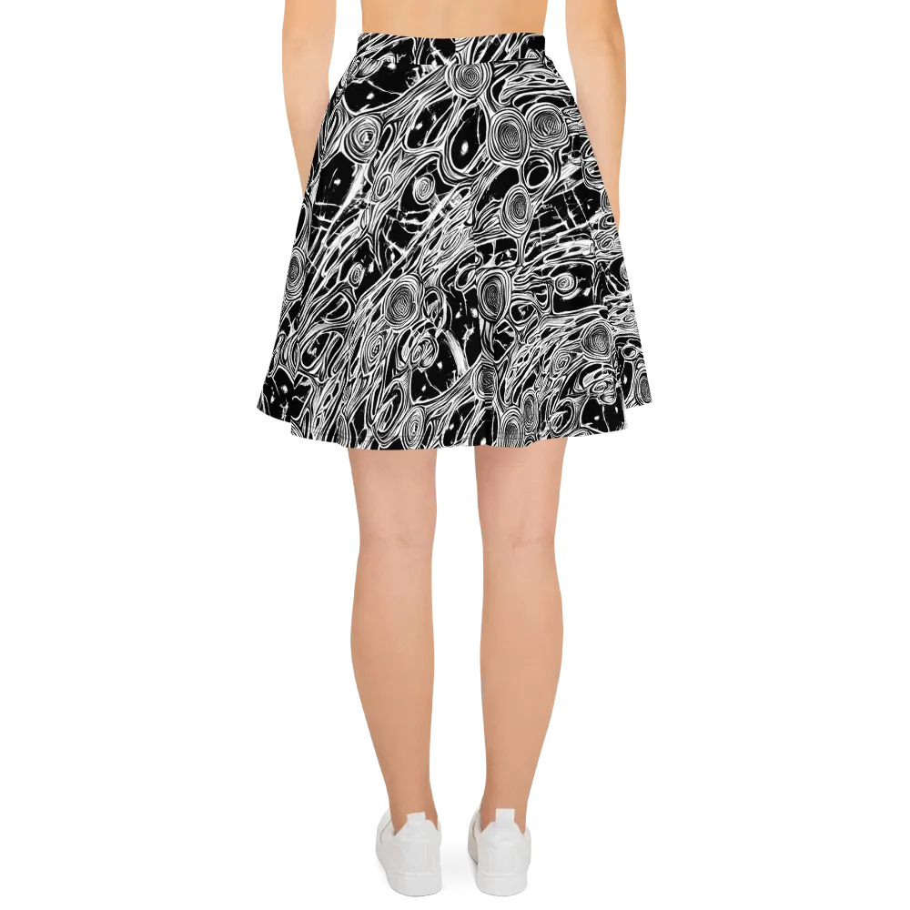 Inkwood Spiral on Skater Skirt — Back