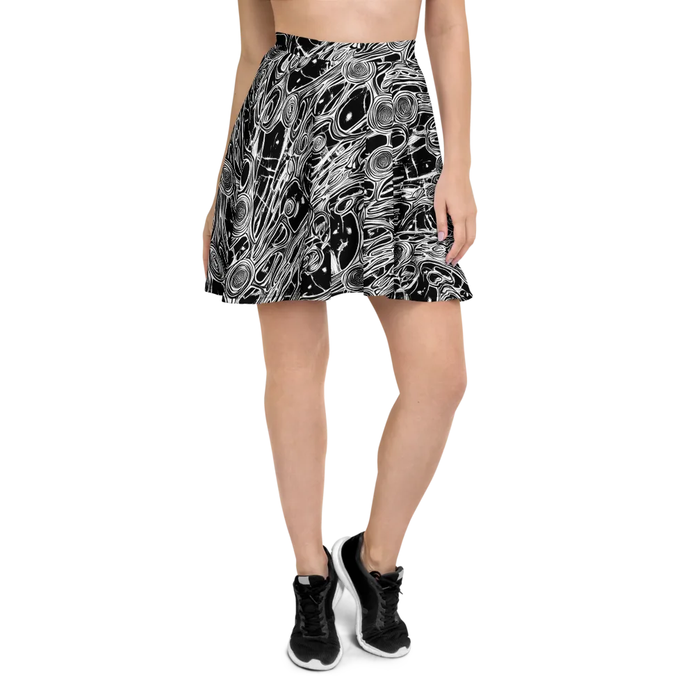 Inkwood Spiral on Skater Skirt — Front