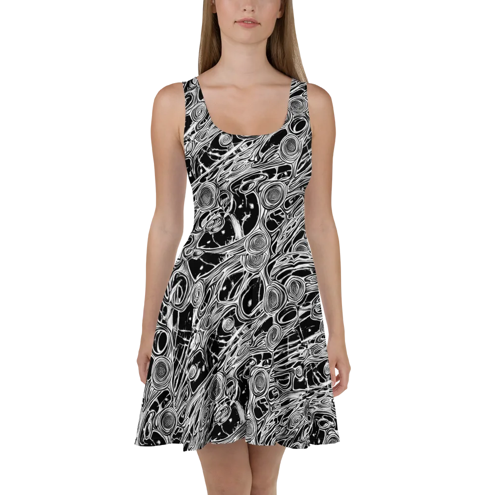 Inkwood Spiral on Skater Dress — Front