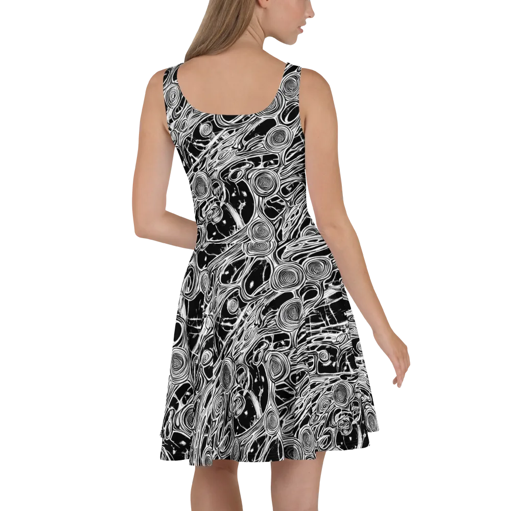 Inkwood Spiral on Skater Dress — Back
