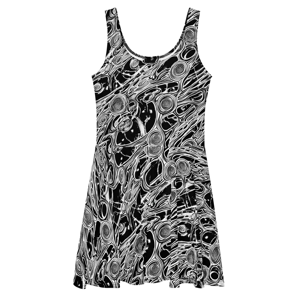 Inkwood Spiral on Skater Dress — Front