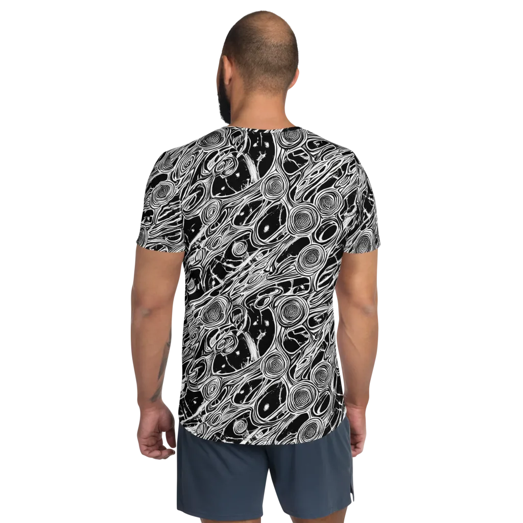 Inkwood Spiral on Men's Athletic T-Shirt — Back