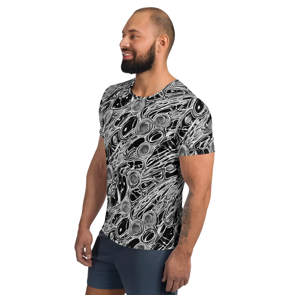 Inkwood Spiral on Men's Athletic T-Shirt — Left
