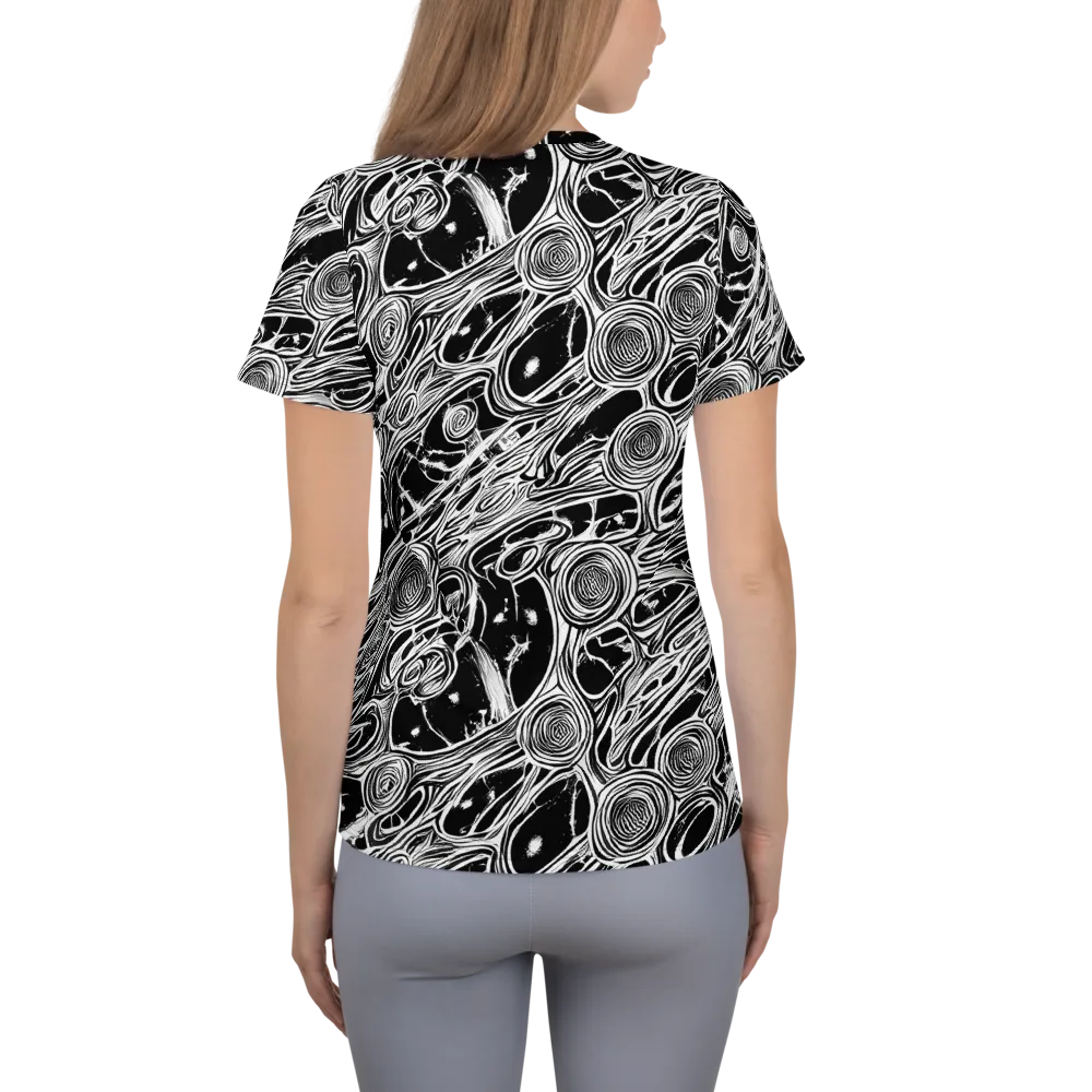 Inkwood Spiral on Women's Athletic T-Shirt — Back