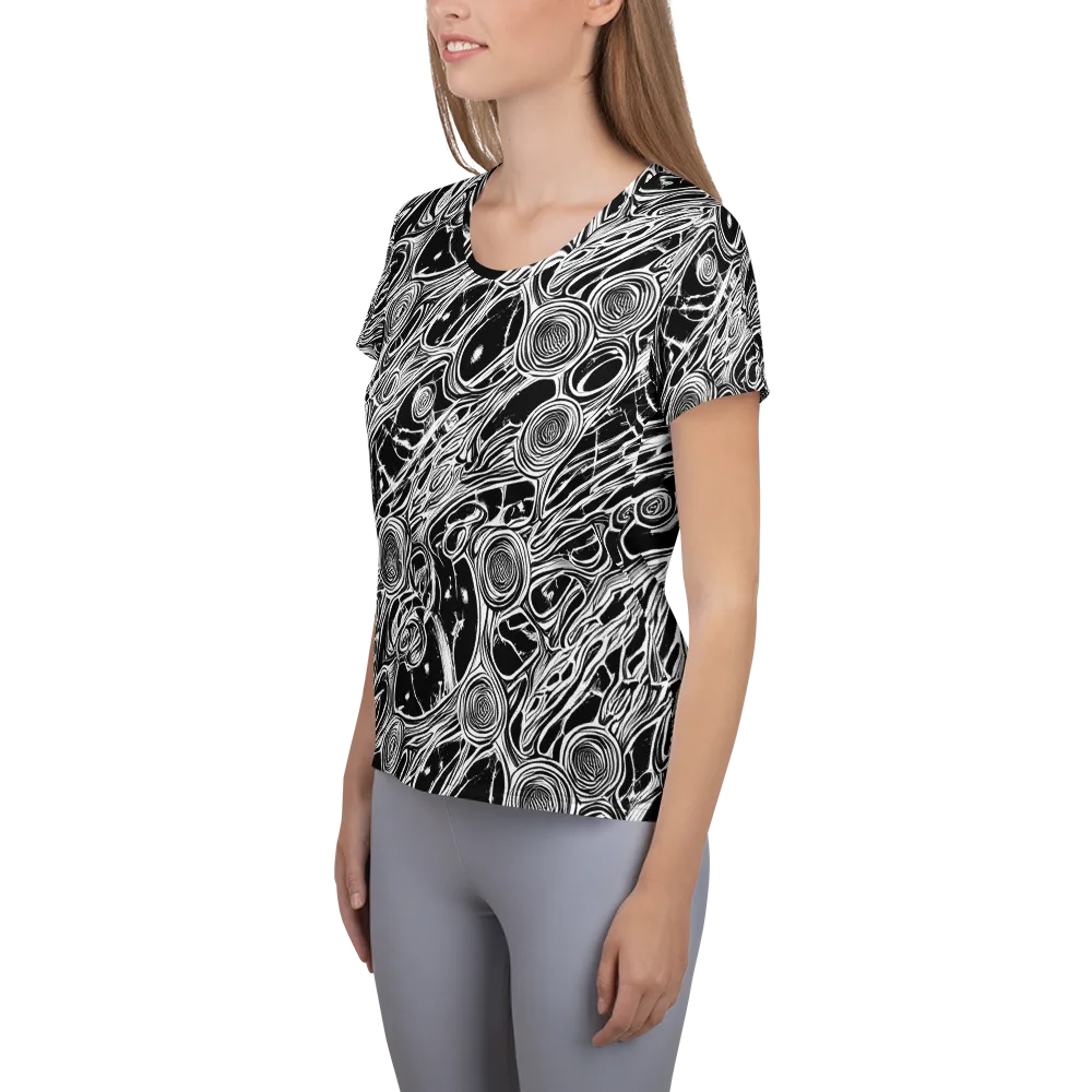 Inkwood Spiral on Women's Athletic T-Shirt — Left