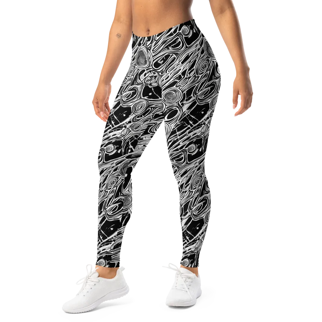 Inkwood Spiral on Leggings — Left Front