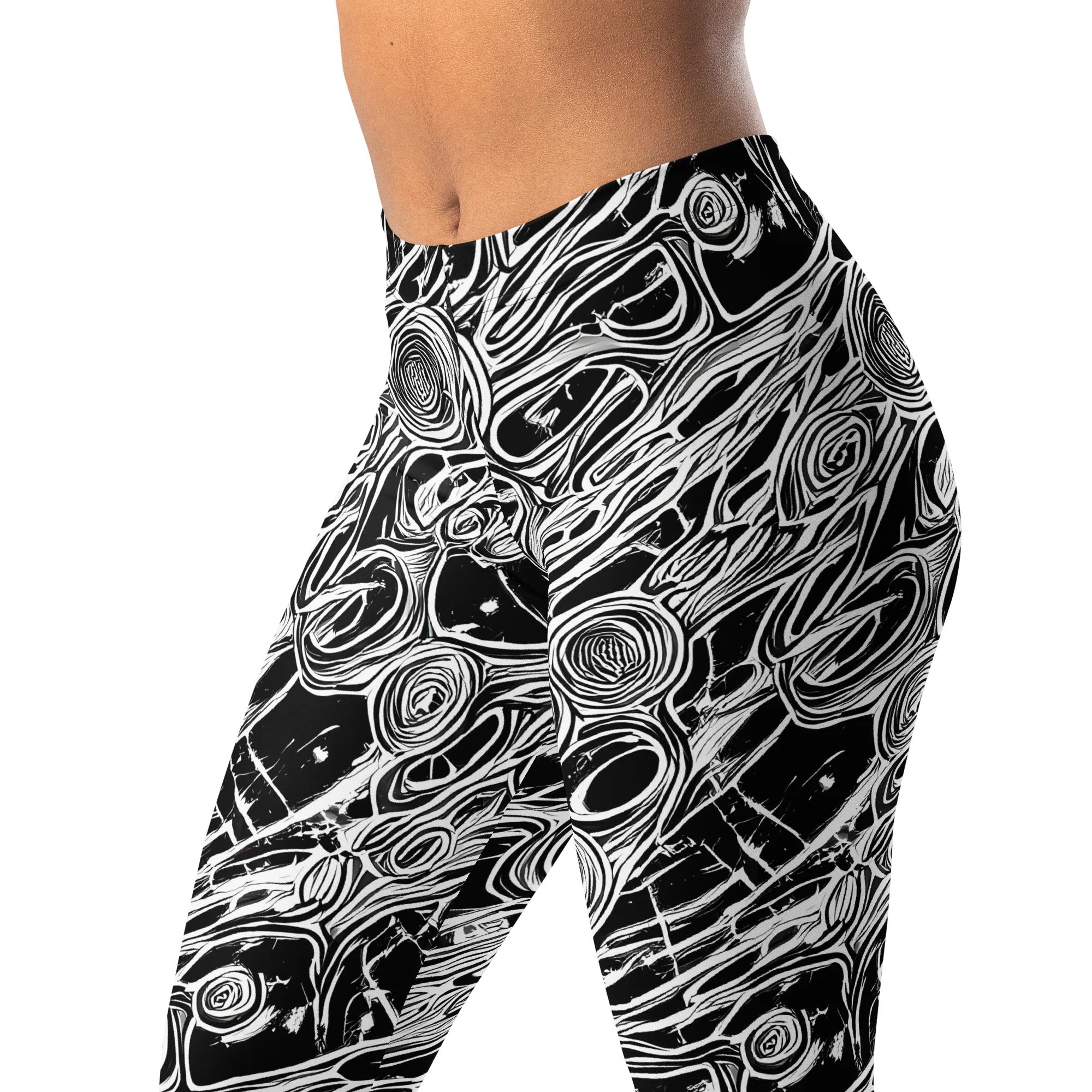 Inkwood Spiral on Leggings — Left Front