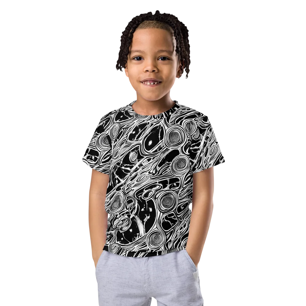 Inkwood Spiral on Kids Crew Neck T-Shirt — Front